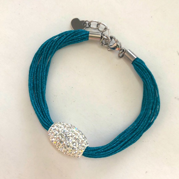 😀 Bundle 3 😀 for $20! Silk Turquoise Bracelet - Picture 2 of 3